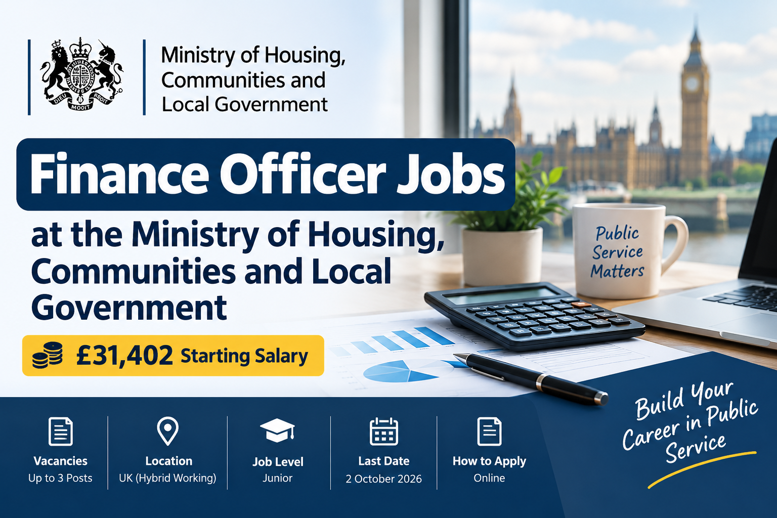 Finance Officer Jobs at the Ministry of Housing, Communities and Local Government