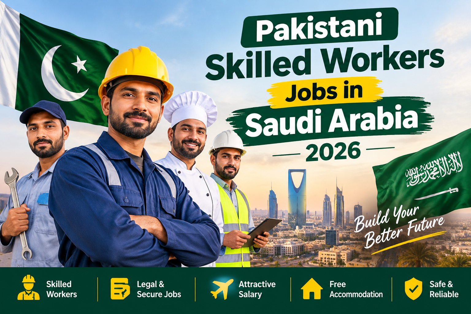 Pakistani Skilled Workers Jobs in Saudi Arabia 2026