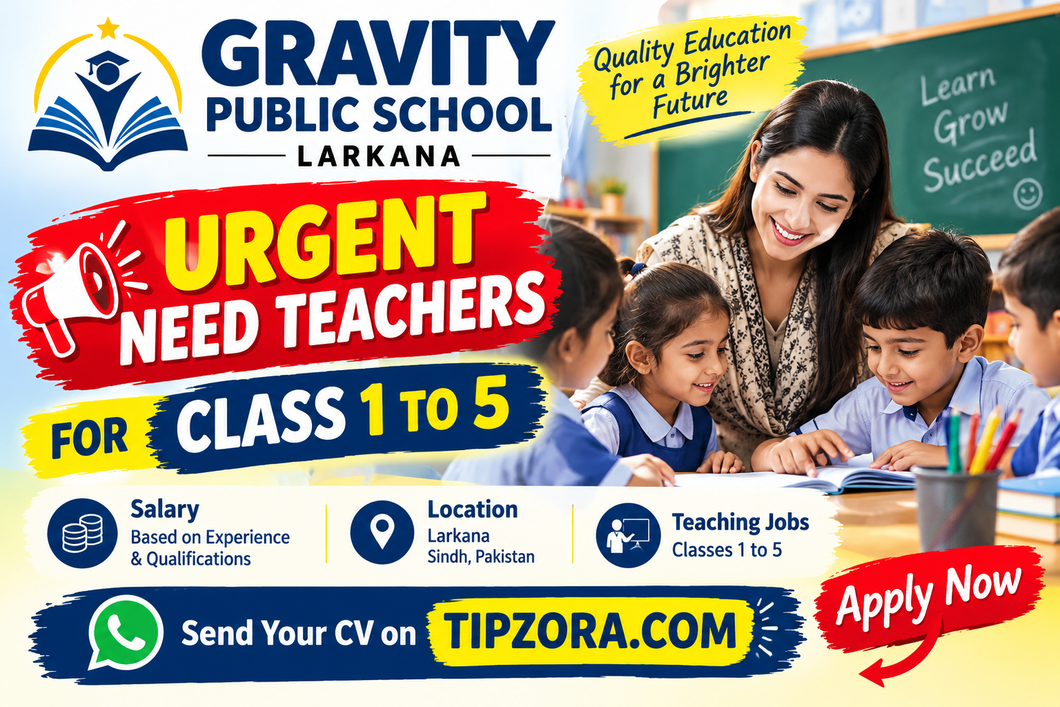 Gravity Public School Larkana Jobs 2026