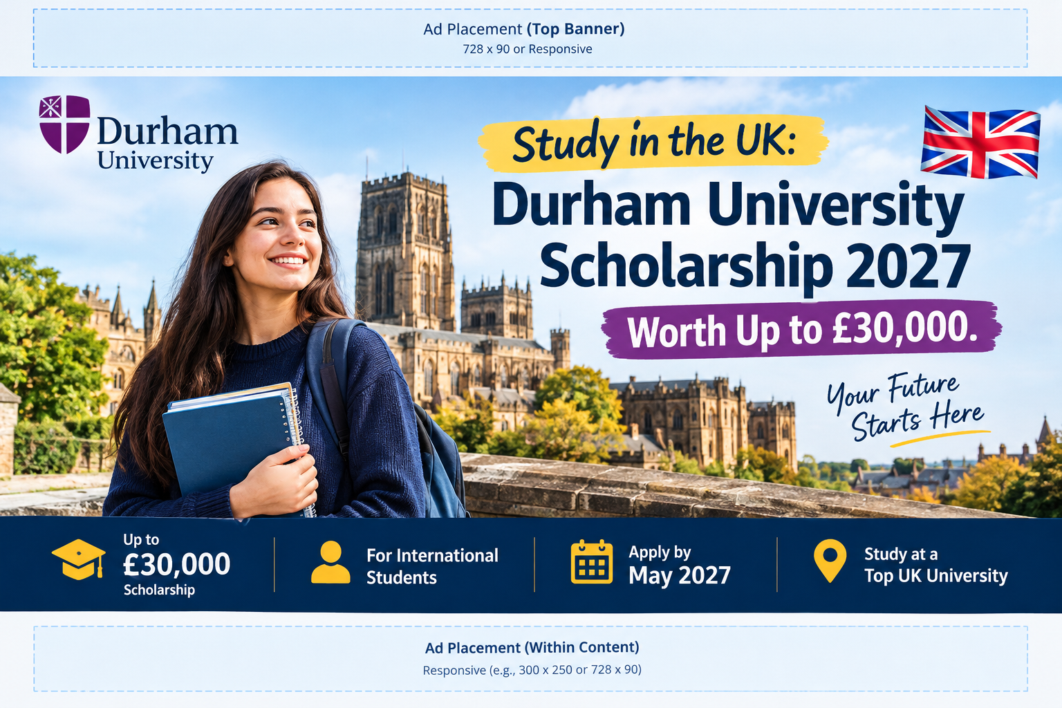 Study in the UK: Durham University Scholarship 2027 Worth Up to £30,000