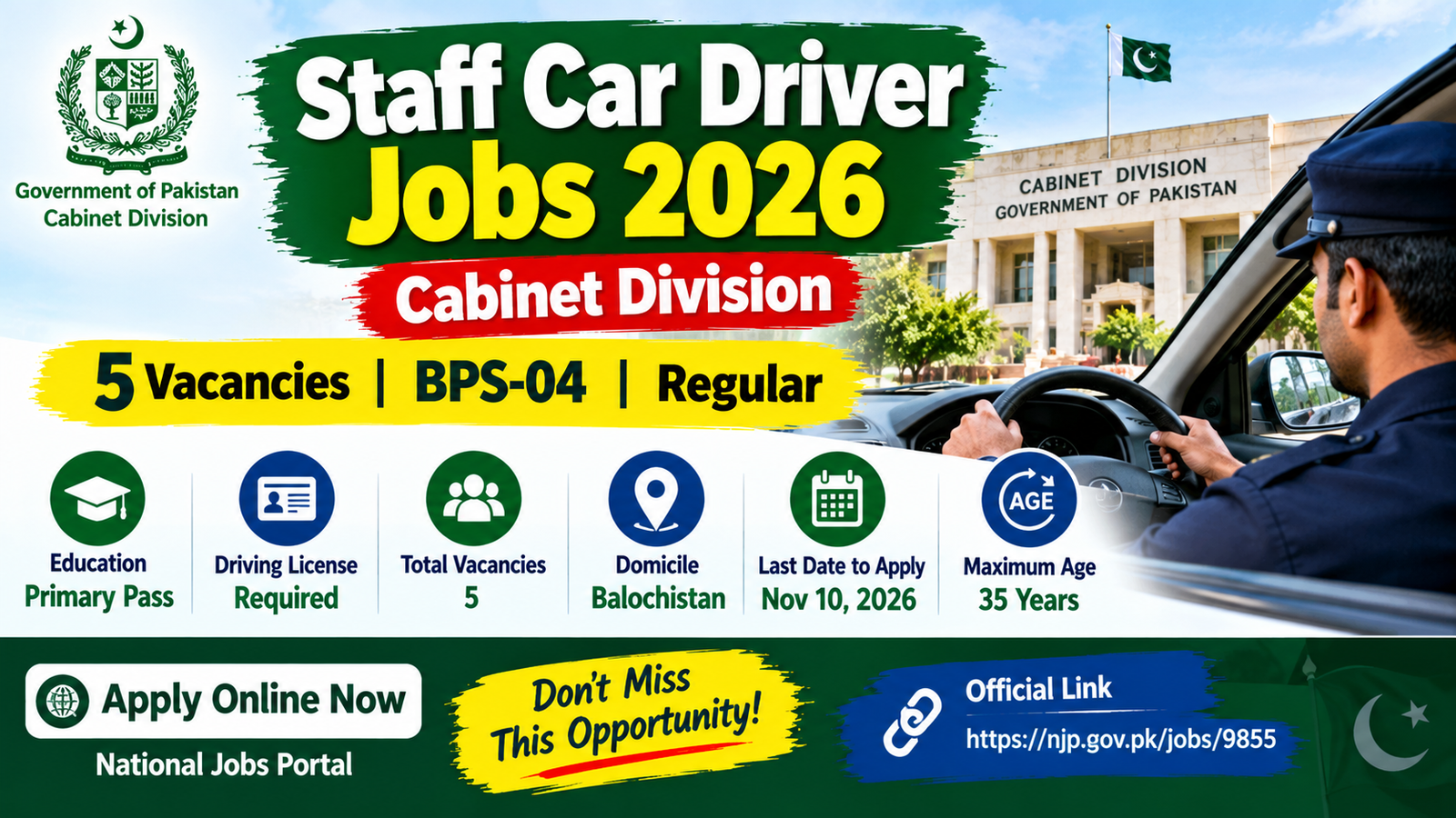 Staff Car Driver Jobs 2026