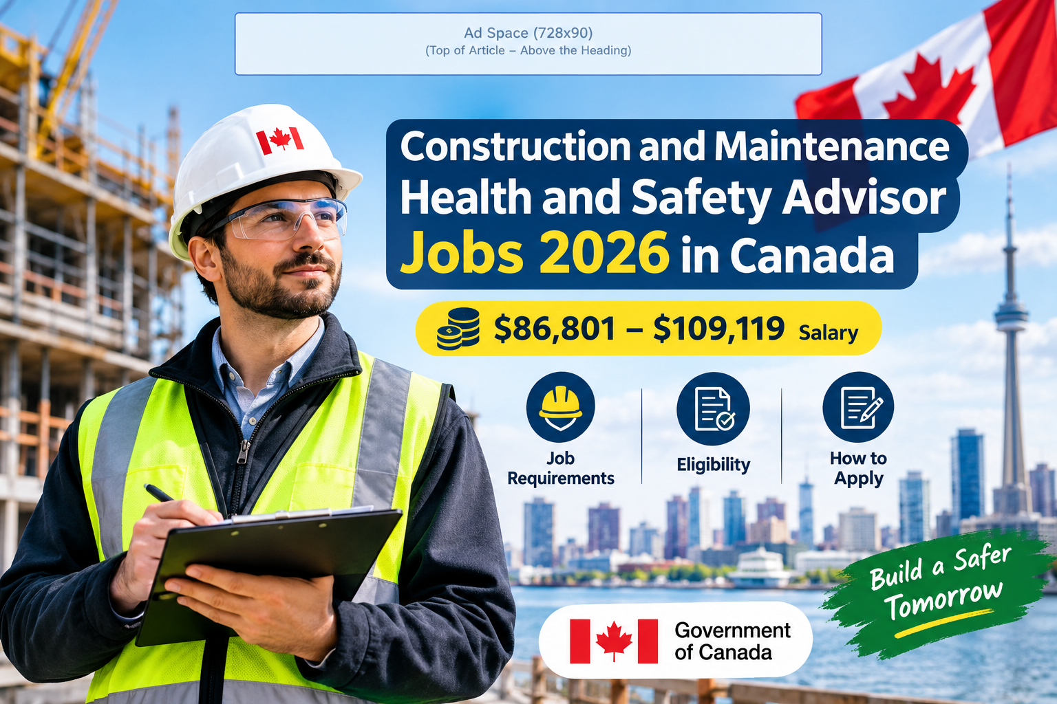 Construction and Maintenance Health and Safety Advisor Jobs 2026 in Canada with $86,801–$109,119 salary